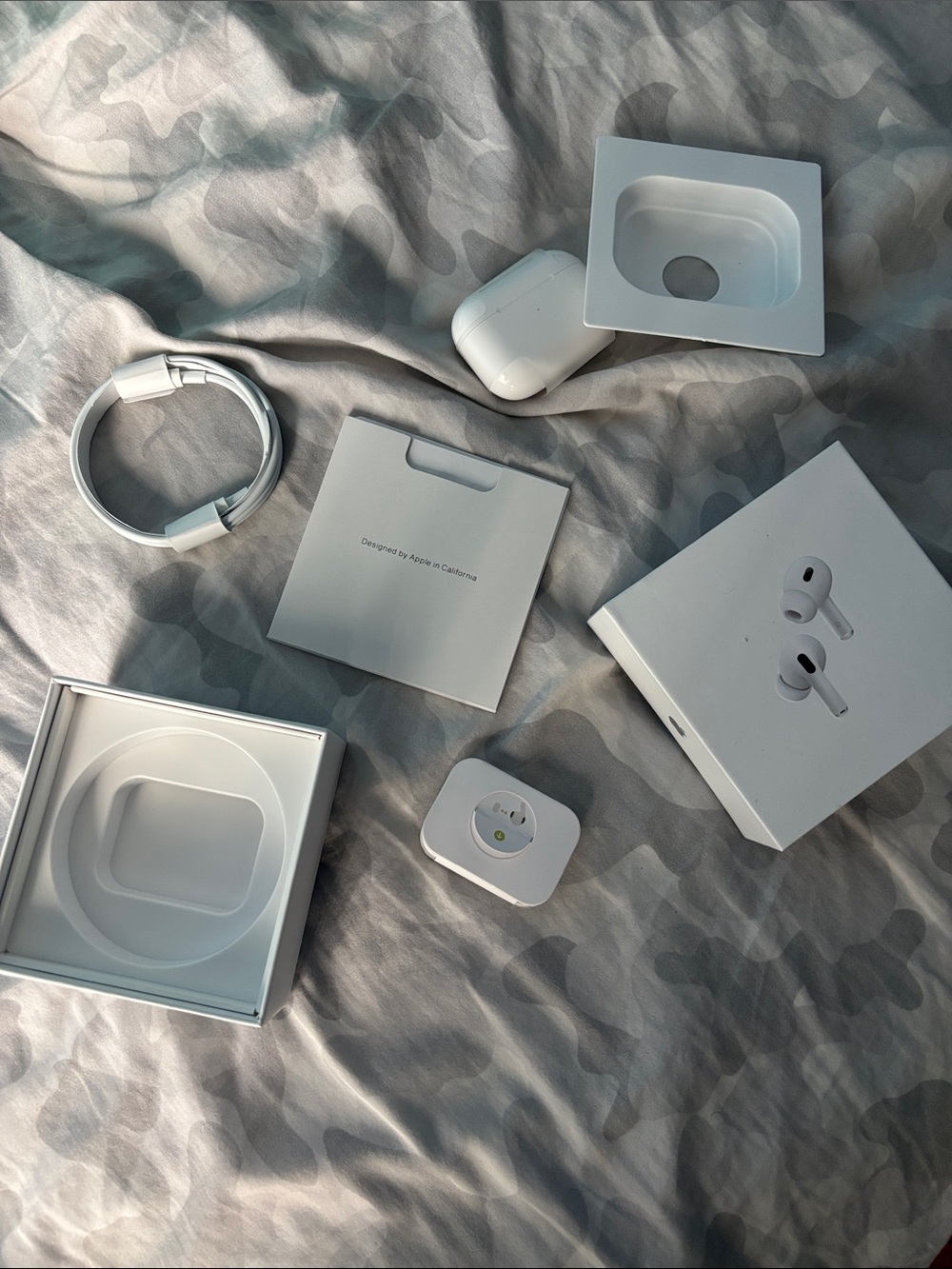 Apple White AirPods Pro with Charging Case and Accessories